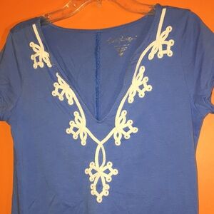 Lilly Pulitzer Periwinkle Blue Embroidered Dress Cover Up Vacation Resort Cruise